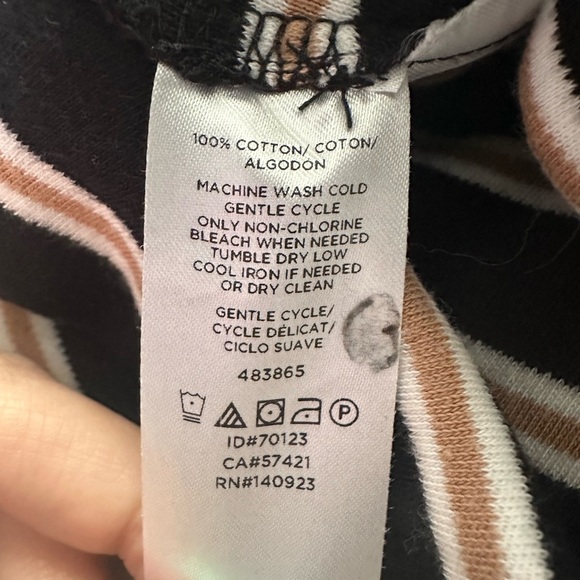 Lou & Grey mini sweater dress striped long sleeve size Large - Picture 4 of 13